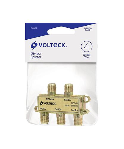 SPLITTER DE 4 VIAS UHF-VHF-FM 5-900MHZ 75OHMS VOLTECK 48477