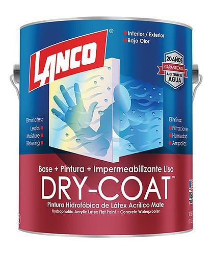 PINTURA IMPERMEABIL. 3 EN 1 DRY-COAT BLANCO GAL. LANCO DC-480-4