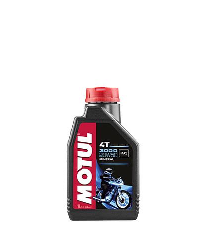 ACEITE SAE20W50 MINERAL P/MOTO 4T 1LT. MOTUL 3000MA2