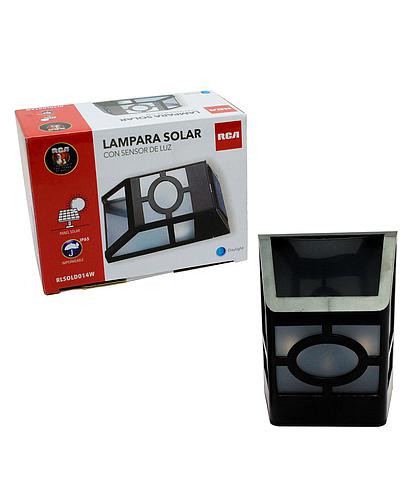 LAMPARA LED SOLAR RCA 0.14W PARED C/SENSOR MOV RLSOLD14W