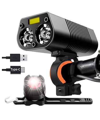 LAMPARA P/BICICLETA VICTAGEN 2 LED 2400LM RECARG. X00212VFDP