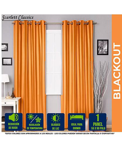 CORTINA P/ SALA 55X90PULG BLACKOUT MANGO CECILE SCR-1707-MANGO