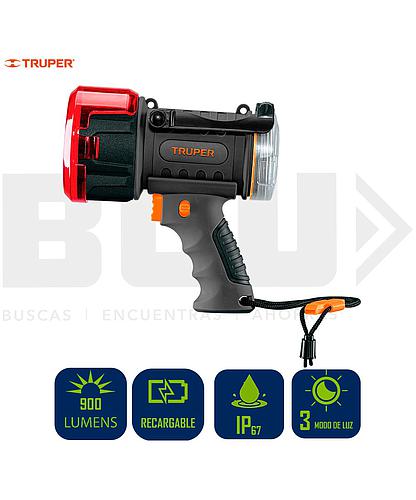 LAMPARA DE MANO REFLEC. RECARGABLE LED 900LM TRUPER 102404