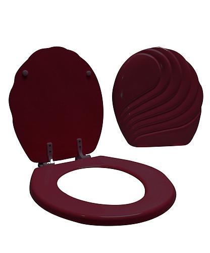 ASIENTO P/INODORO T/CONCHA ROJO VINO LHC-8404/LHC-8404