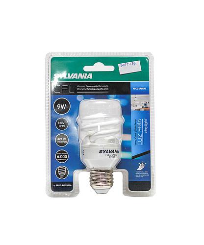 FOCO AHORRADOR 9W 120V E27 65K SYLVANIA (DESC) (NC)