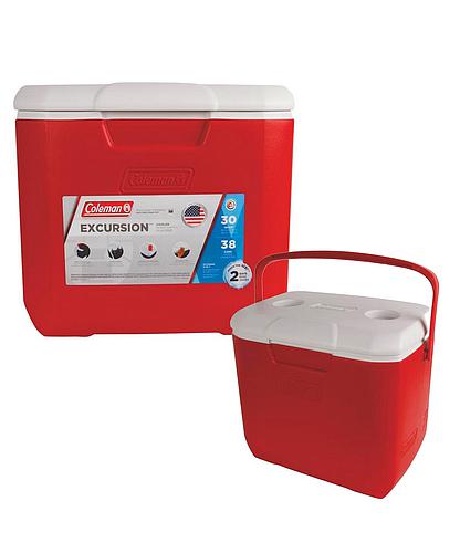 HIELERA 30QT. EXCURSION ROJA COLEMAN 001 (DESCR)