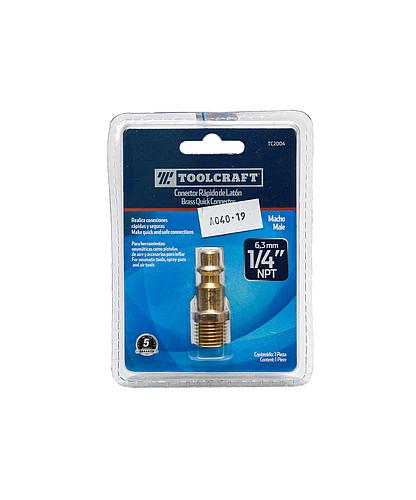 CONECTOR RAPIDO LATON 1/4 PULG MACHO 19083/TC2004