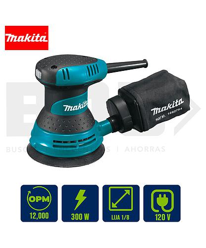 LIJADORA ORBITAL MAKITA 5 PULG 300W BO5030