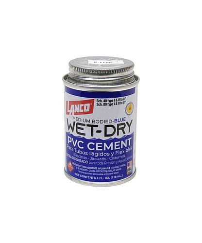 PEGAMENTO PVC/CPVC TODA PRESION WET DRY 1/32 - 4 OZ. LANCO