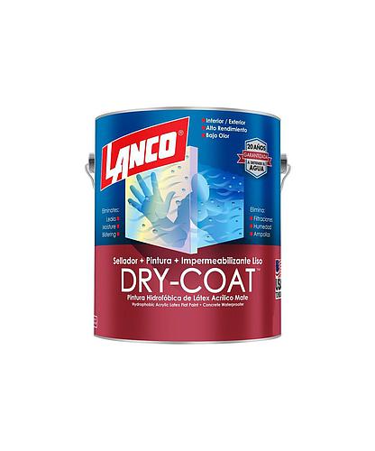 PINTURA IMPERMEABIL. 3 EN 1 DRY-COAT BLANCO 1/4 LANCO DC-480-5