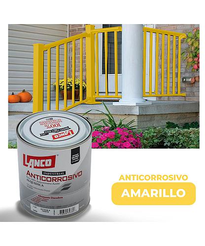ANTICORROSIVO BRILLO INDUSTRIAL AMARILLO 1/4 LANCO