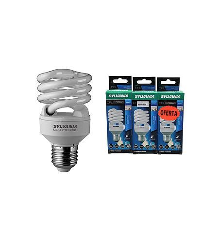 FOCO AHORRADOR 25W 120V E27 65K (3 PACK) SYLVANIA