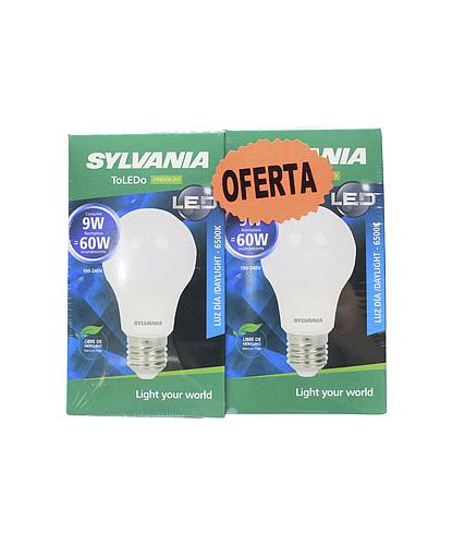 FOCO LED 9W 120-240V E27 65K (2 PACK) SYLVANIA