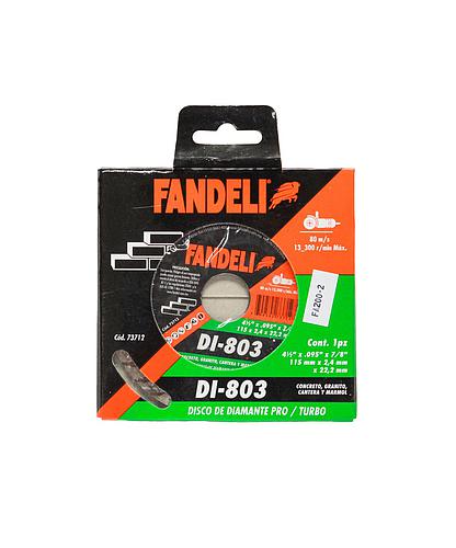 DISCO DIAMANTE FANDELI 4 1/2 HUMEDO (TURBO) 73712