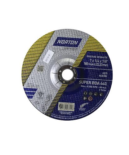 DISCO P/METAL NORTON DESBASTE CONICO T27 6.4MM X 7 BDA640
