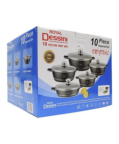 BATERIA COCINA 10 PZS ROYAL-BLACK