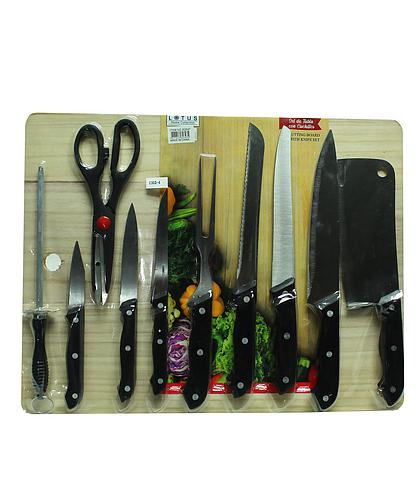 SET CUCHILLO C/TIJERA Y TABLA D/PICAR 10 PZAS 82647