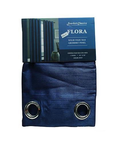 CORTINA P/SALA 55X90 PULG NAVY COL. FLORA SCR-1307-NAVY