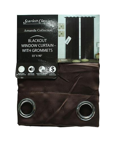 CORTINA P/SALA BLACKOUT AMANDA 52 X 90 BROWN  NV-889