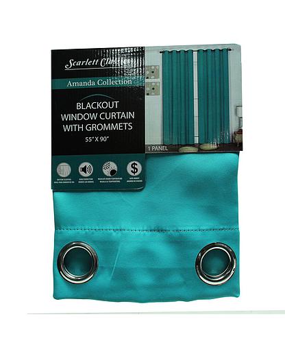 CORTINA PARA SALA BLACKOUT AMANDA 55 X 90 TURQUOISE NV-884