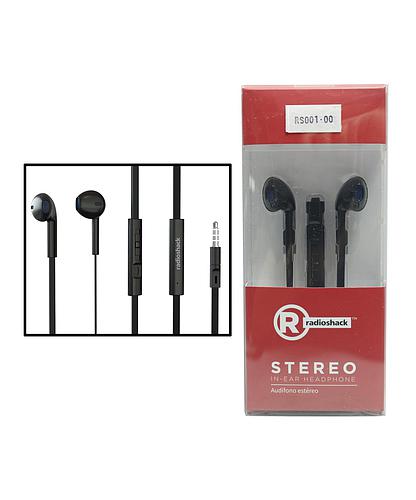 AUDIFONOS ESTEREO C/MICROFONO 3.5MM NEGRO RADIOSHACK 3304234