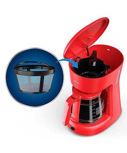 CAFETERA 12 TAZAS ROJA OSTER BVSTDCS12R-013