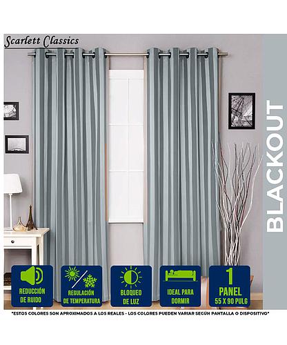 CORTINA P/SALA BLACKOUT AMANDA 55 X 90 PULG BLANCO NV-972