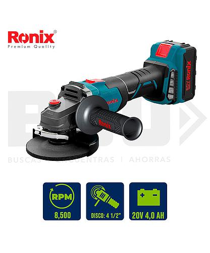 PULIDORA INAL. 4 1/2PLG. 20V BAT + CARGA. RONIX 8901 8991 (NC)