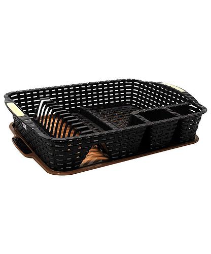 ESCURRIDOR D/PLATOS PLASTICO C/BASE 0757-BROWN