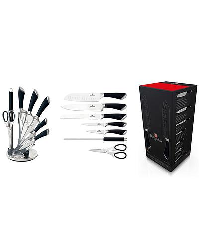 SET CUCHILLOS CHEF ACERO INOX. C/BASE 8PCS BH-2415