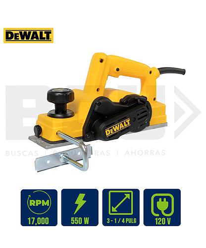 CEPILLO ELECTRICO 3-1/4 PLG. 550W DEWALT D26676-B3