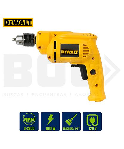 TALADRO ROTATIVO 3/8PLG. VEL. VAR. 600W DEWALT DWD014-B3