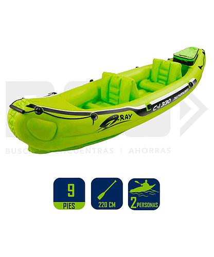 KAYAK ECOLOGY PATHFINDER I REFORZADO 2 PERSONAS C/REMOS 13306