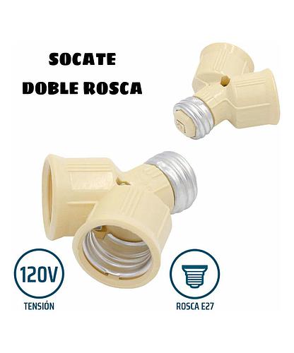 PORTALAMPARA DOBLE 120V TROEN DQ-061