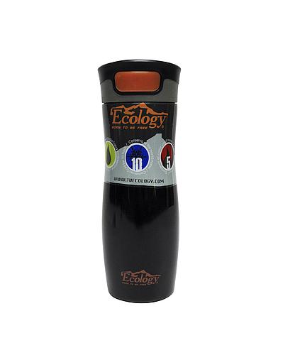 VASO TERMICO ECOLOGY PINGÜINO REAL 16OZ AZUL/NEGRO 12202