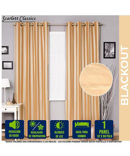 CORTINA P/SALA BLACKOUT IVANIA 52 X 90 PULG IVORY SCR-2298-IVO