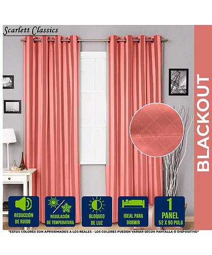 CORTINA P/SALA BLACKOUT IVANIA 55 X 90 PULG BLUSH SCR-2299-BLUSH