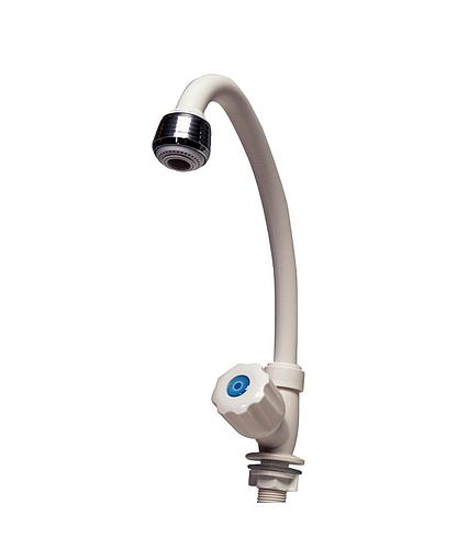 LLAVE FREGADERO ABS BLANCO CUELLO LARGO P-11582