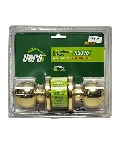 CERRADURA VERA POMO S/LLAVE DORADO 46147