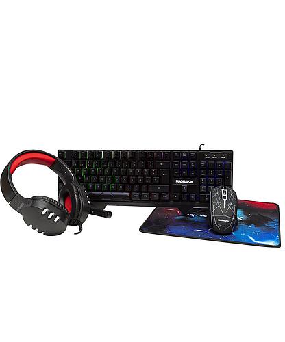 COMBO 4 EN 1 TECLADO + MOUSE+ AUDIFONO T/DIADEMA + MOUSE PAD MAGNAVOX MGA2112-M0