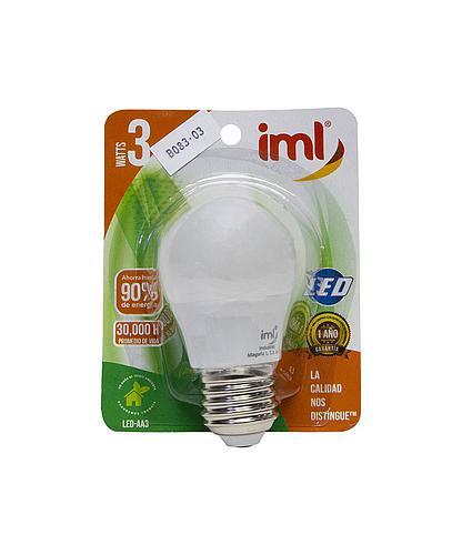 BOMBILLO LED MINI 3W E27 LUZ BLANCA IML LED-AA3