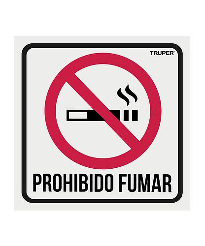 LETRERO PROHIBIDO FUMAR TRUPER 18293