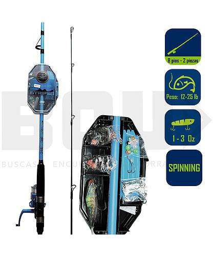 CAÑA PESCA C/CARRETE SPINNING STRIPER R2FISH R2F4-ST/S