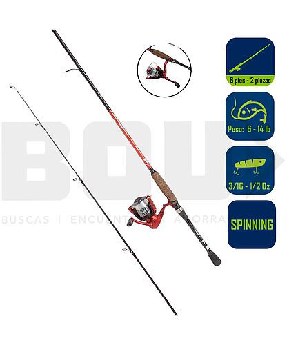 CAÑA PESCA C/CARRETE SPINNING MATZUO 6 PIES MZ230/602MS2