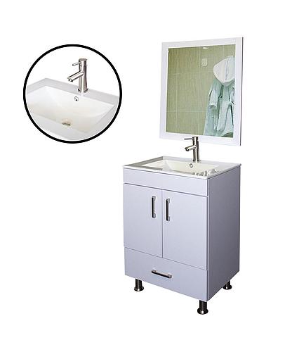 TOCADOR BAÑO YKL-JH-V7 BLANCO LLAVE/TUBO ABASTO/ESPEJO (23.6X18.11X33.46)