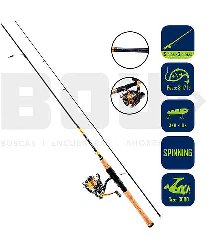 CAÑA PESCA C/CARRETE SPINNING DAIWA REVROS LT 40/9 RVRLT40-4BI/G902M