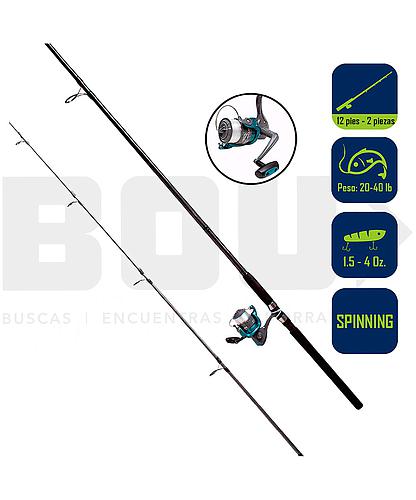 CAÑA PESCA C/CARRETE SEAHAWK 12 20-40LBS SH122S/170G