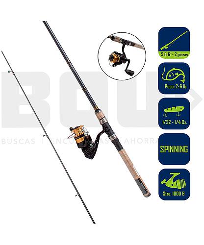 CAÑA PESCA C/CARRETE SPINNING DAIWA D-SHOCK 10/5.6 DSK10-B/F562UL