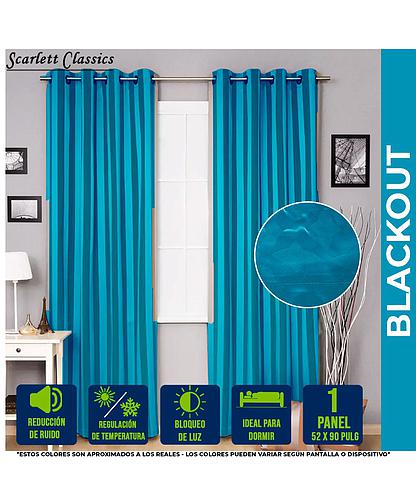 CORTINA P/SALA BLACKOUT SOLARIS 52 X 90 PULG BLACKOUT SCR-2741-BLUE