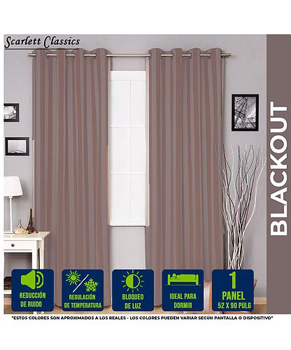 CORTINA P/SALA BLACKOUT AMANDA 52 X 90 PULG GRIS NV-1219